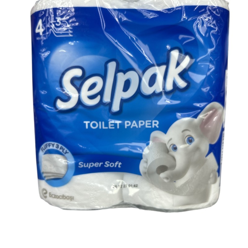 Selpak Toilet Paper (Tuvalet Kagidi) 4 Rolls