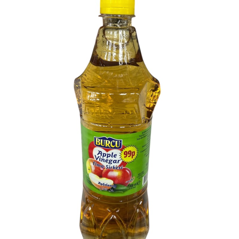 Burcu Apple Vinegar Plastic Bottle (Elma Sirkesi Pet) 1000 Ml