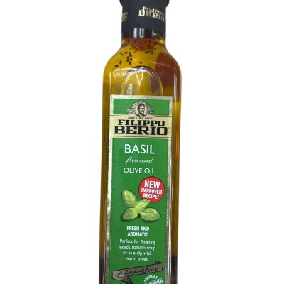 Filippo Berio Basil Flavoured Olive Oil (Zeytin Yagi) 250Ml