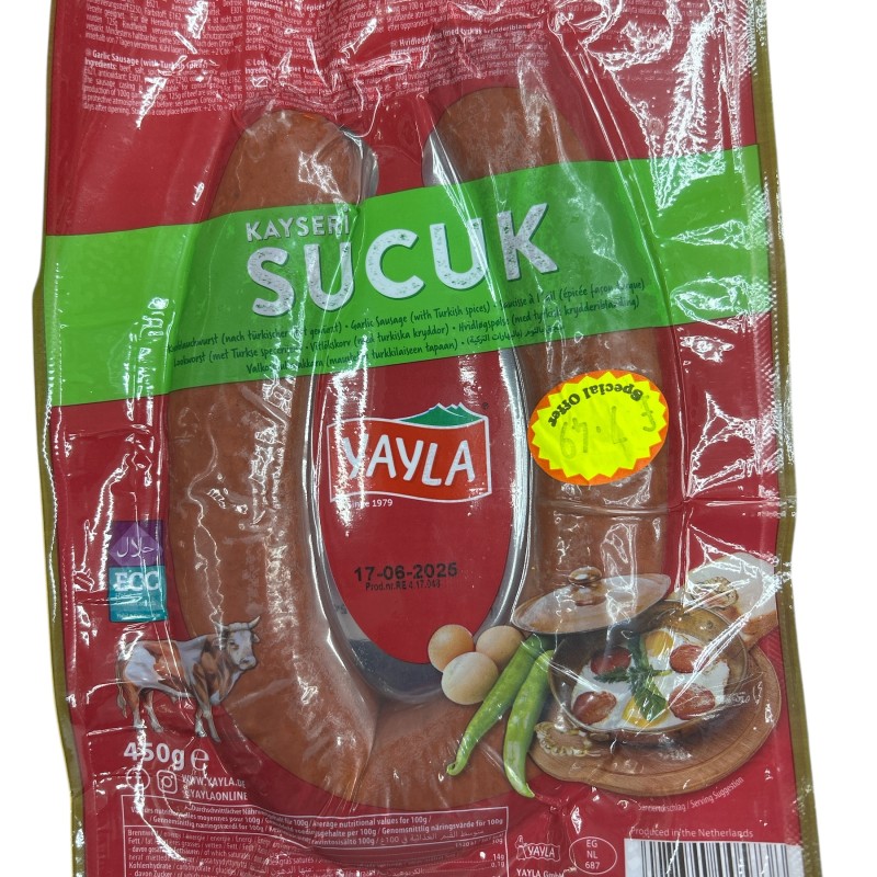 Yayla Sucuk Dana Kayseri 300G