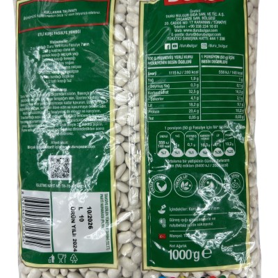 Duru Dry White Beans 7 Mm (Kuru Fasulye) 1kg