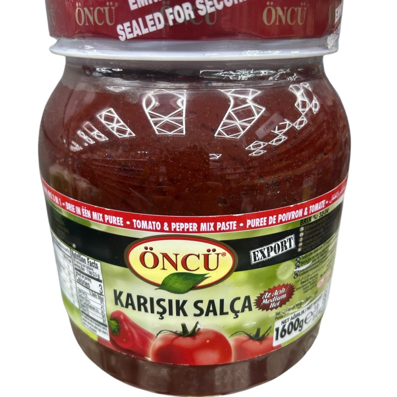 ONCU MIXED TOMATO &amp; PEPPER PASTE 1600 GR