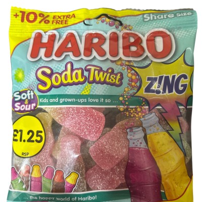 Haribo Soda Twist Soft&amp;Sour 176g