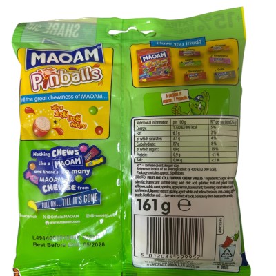 Maoam Pinballs Chew 161g