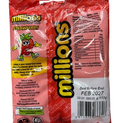 Millions Strawberry Flavoured Halal 110g