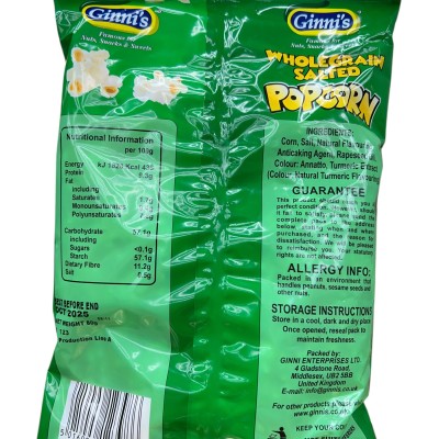 Ginni’s Salted Popcorn 80g
